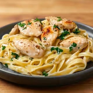 Pasta with Grilled Chicken Alfredo