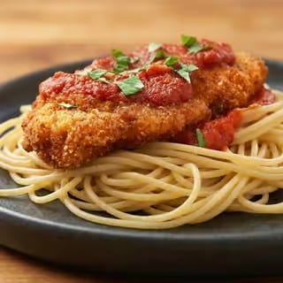 Pasta with Chicken Parmigiana.