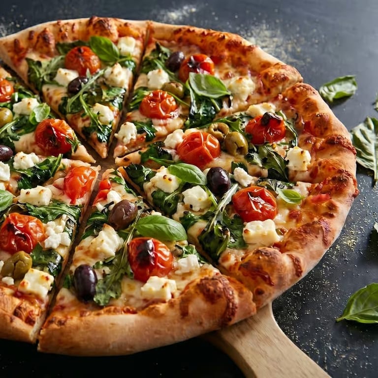 Delicious Greek Pizza Awaits