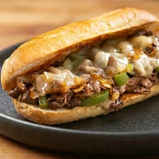 Deluxe Cheesesteak Sandwich.